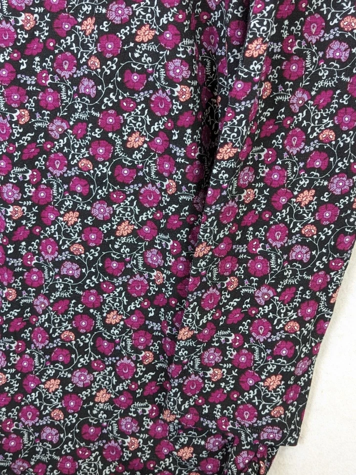 Top clásico púrpura manga larga Lane Bryant talla grande 20 algodón cuello corazón Foto 4 de 4