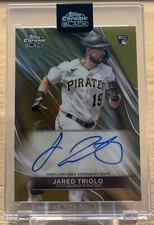 2024 Topps Chrome Black Jared Triolo RC Rookie Gold Refractor Auto #'d /50