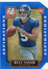 2013 Panini Elite Aspirations Die-Cut /91 Ryan Nassib #181 Rookie RC