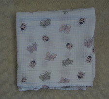 Aden Anais Ladybug Butterfly Baby Swaddle Blanket Pink White Gray Purple