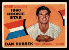 1960 Topps Baseball 123 Dan Dobbek VG d2