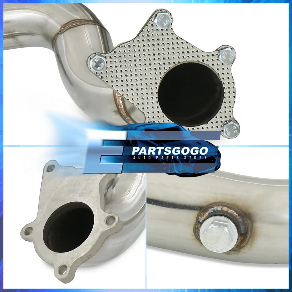 For 94-97 Ford Mustang 3.8L V6 S/S Manifold T25/T28 Twin Turbo Pipe Foto 3 de 4