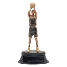 Basketball Resin Art Award Trophy, 10.25" Tall, PDU 90505GS, FREE ENGRAVING