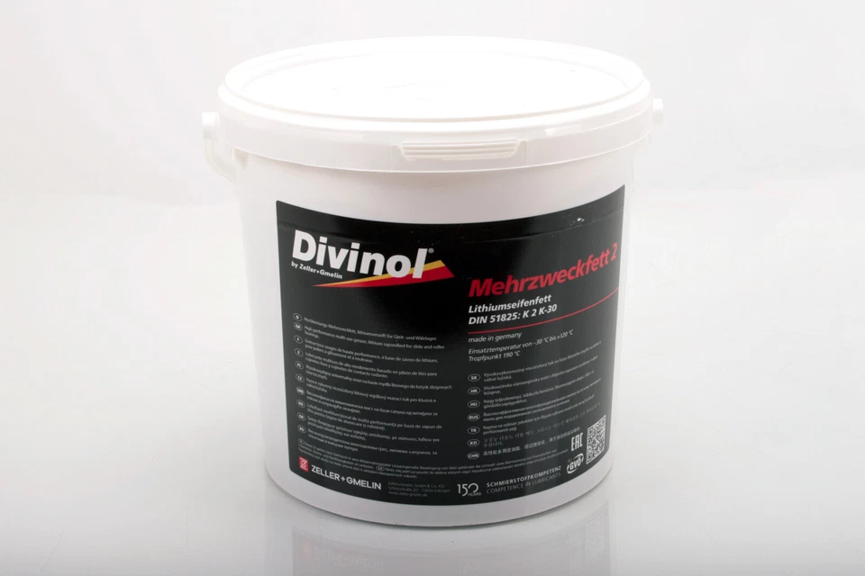 1 x 5 kg (7,95 €/kg) Divinol Mehrzweckfett NLGI 2 22971 Schmierfett Eimer