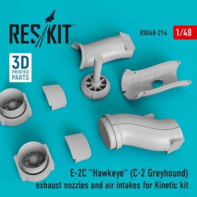 1/48 ResKit RSU48-0214 E-2C ''Hawkeye'' (C-2 Greyhound) exhaust nozzles and air in