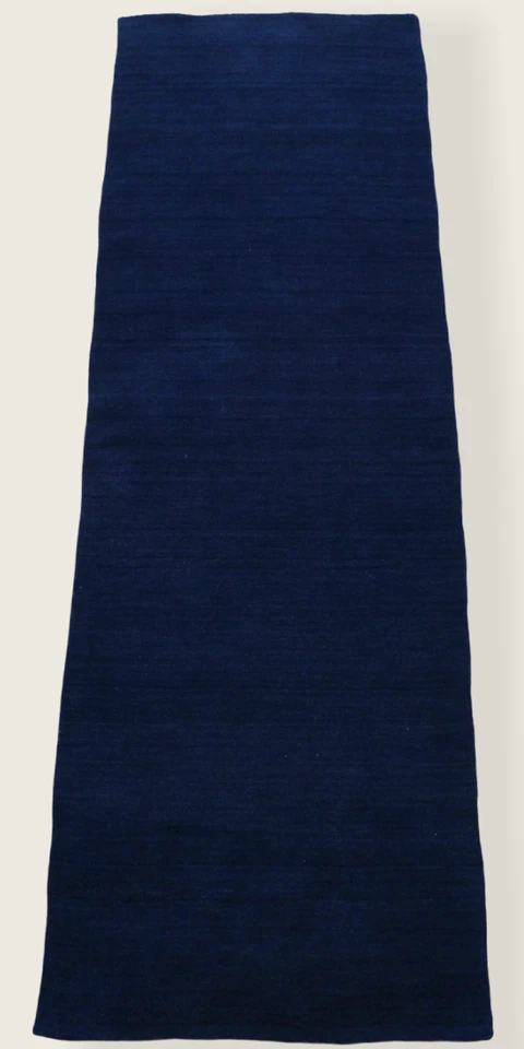 Blau Brücke 100% Wolle 75X240 cm Handgewebter Teppich Orientteppich C21 - Bild 3 von 4