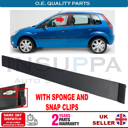 Front Left Door Pillar Plastic Moulding Trim For Ford Fiesta V MK5 4/5