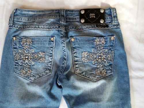 Crystal Jewel Pocket Skinny Jeans 27 
