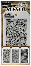 Tim Holtz Mini Layering Stencils Bubbles, Tangled Thread  Fish Scales Set
