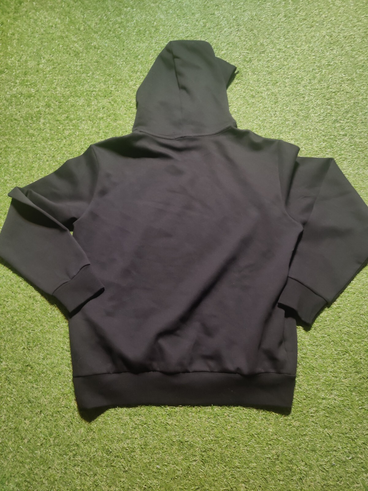 Felpa con cappuccio Polo Ralph Lauren uomo grande grande pony misto cotone grafica pile nera