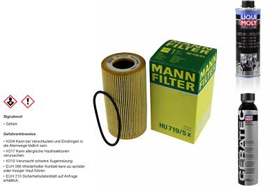 MANN-FILTER ÖLFILTER HU 719/5 x + LIQUI MOLY Cera Tec 3721 + Motorspülung 2427