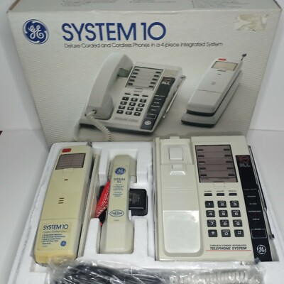 GE System 10 Integrated Telephone System 2-9675 Vintage Original Box User Manual