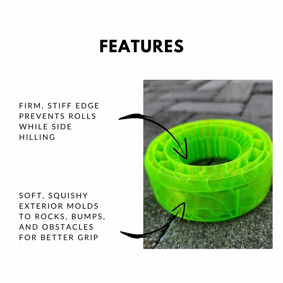 RC Crawler 3D Printed Tire Foam Inserts 2.2 Super Swamper - all 4 included !! - Image 4 of 4