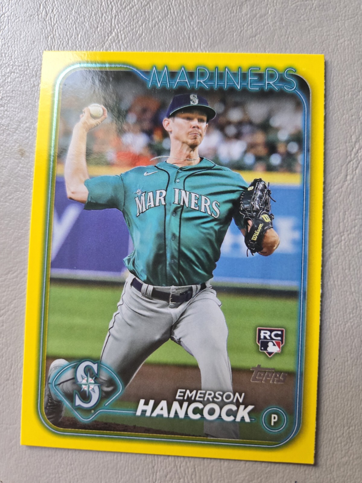 Emerson Hancock 2024 Topps Series 1 Yellow Parallel Rookie #39 Mariners RC