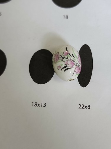 10 Total Lavender Flower White Glass Loose Beads 18 x 13 Oval Drilled - 第 5/8 張圖片