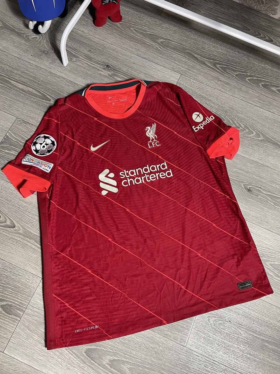 LIVERPOOL 2021 2022 HOME PLAYER ISSUE JERSEY #4 VIRGIL NIKE DRI