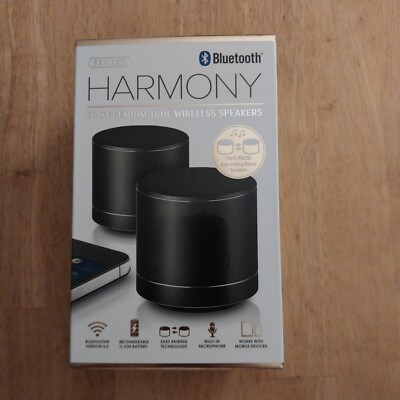 Sentry Harmony Stereo Bluetooth Speakers Rechargeable Built-in Mic Easy Pairing