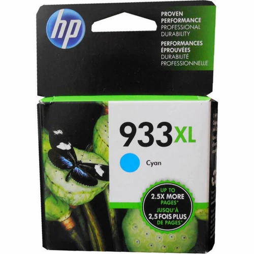 Genuine HP 933XL High-Yield Cyan Ink Cartridge CN054AN (EXP 2022)