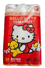 Hello Kitty Toilet Tissue Paper SEALED Package 30 Rolls 3 Ply 219 Sheets Sanrio 