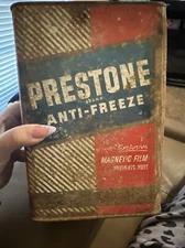 Vintage 1 Gallon Eveready Prestone Antifreeze Oil Can