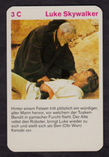 1978 German STAR WARS #3C OBI WAN KENOBI & LUKE SKYWALKER Card ex/ex+
