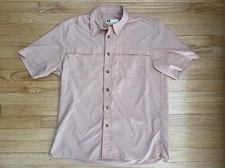 Tilley Button Up Shirt Men's Made in Canada M Light Orange