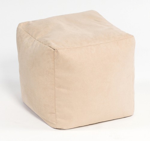 beanbag cube ready filled bean bag in faux suede made in the uk