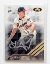 2018 Topps Tier One  Lucas Sims Breakout Silver Ink /10 Auto RC #BA-LS Braves