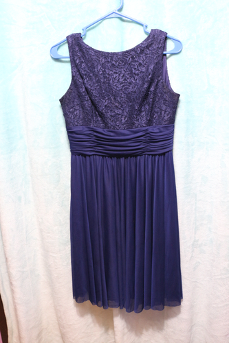 Lined Lace bodice zip back Dress 