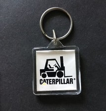 Vintage Keychain CATERPILLAR Key Ring Fob WIESE Best In Class Forklift Truck CAT