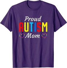 Autism Awareness Proud Autistic Mom Cute Puzzle Unisex T-Shirt