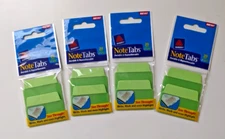 4 Packs Avery 2 x 1-1/2 Note Tabs Index Ultra Notetabs Cool Green 20/Pk