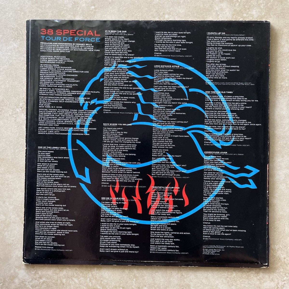 38 Special- Tour de Force - One Time For Old Times AM Records SP