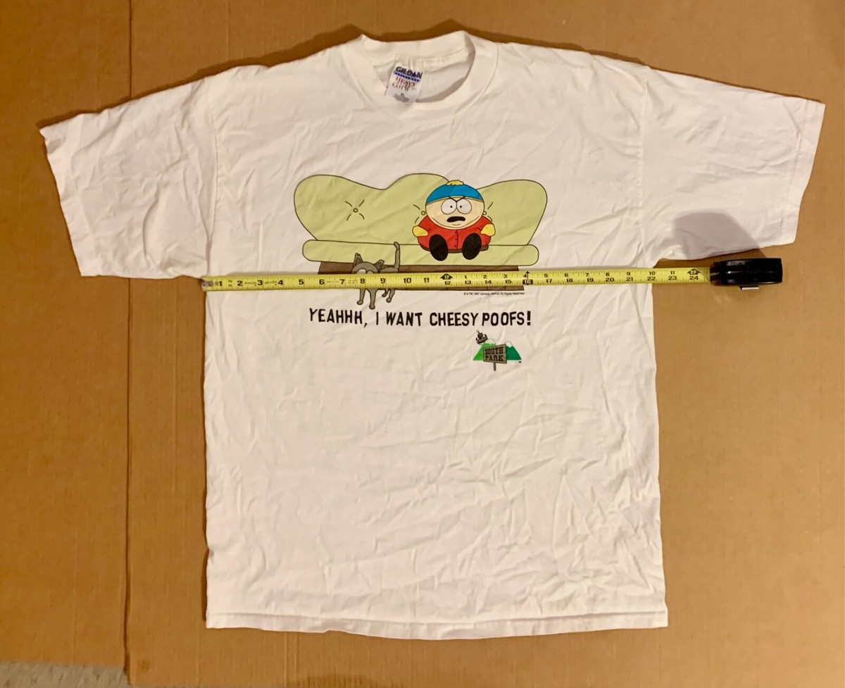XL) Vintage South Park T-Shirt Cartman I Want Cheesy Poofs 1997