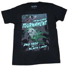 Harry Potter Adult New T-Shirt  -  Triwizard Tournament Black Lake Pic