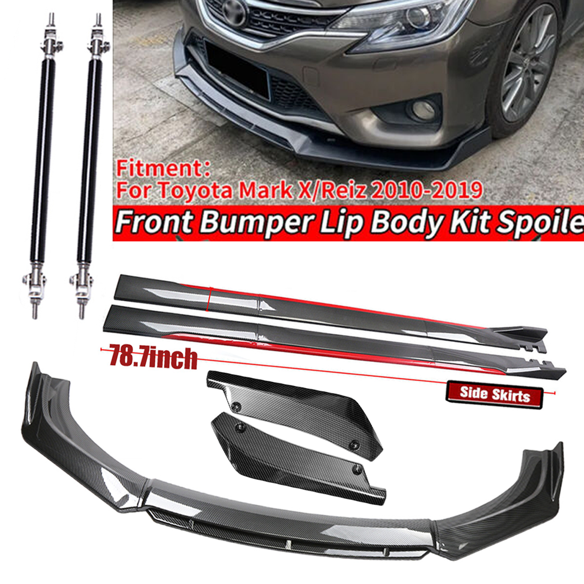 車パーツ  タープ Front Rear Bumper Lip+78.7