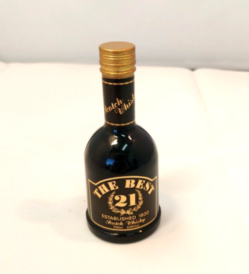 Collectible Novelty The Best 21 Scotch Whiskey Mini Bottle Lighter Vtg