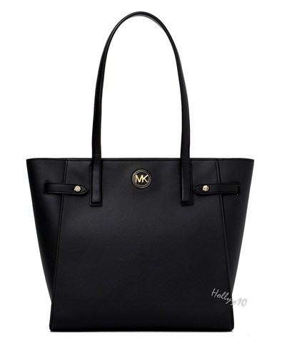 Michael Kors Women Bag Shoulder Bag Carmen LG NS Tote Bag Leather Black New