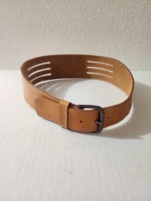 Wide Leather Waist Belt Women  Boho Wester Steerhide Wide Cinch Statement Belt M