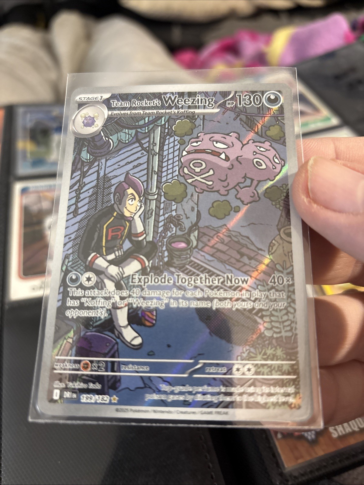 Team Rocket's Weezing 199/182 Sv10: Destined Rivals Holo - LP E234