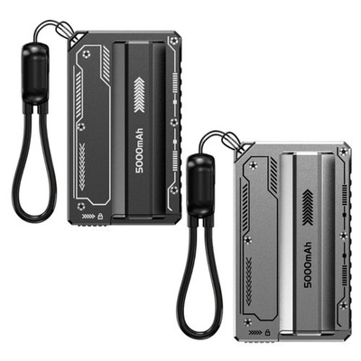 Portable 21700 Battery Case Ejectable Plug Replaceable Mobile Power Empty Shell