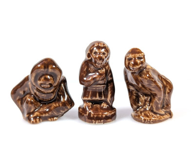 Wade Figurine Lot Monkey Primate Baboon Orangutan Chimpanzee Gorilla Africa