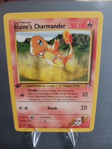 Pokemon TCG Blaine’s Charmander 1st Edition 61/132 Gym Heroes NM/M Never Played