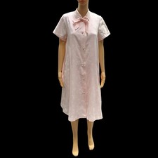 Vtg Bert Yelin For Iris Pink Satin Nightgown  Robe Set 1970s Union Made S /cb