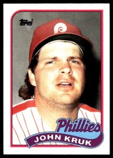 John Kruk 1989 Topps Traded #63T Phillies MLB READ FREE SHIPPING AutographDen