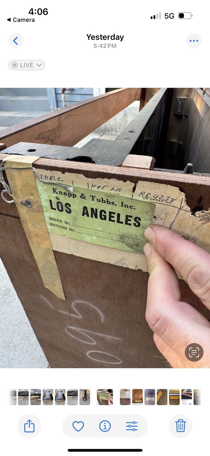 John Widdicomb Mid-Century Modern Burl Wood Parsons Extension Dining Table
