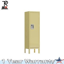 1 Door Tall Single Metal Locker Retro Style Storage Cabinet for Living Room