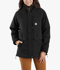 Carhartt Super Dux Women s XL Black Insulated Jacket Rain Defender Hooded