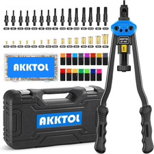 Rivet Nut Tool Kit, 16" Rivnut Tool Kit with 15 Metric and SAE Mandrels, 125-PCS