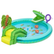 Bestway Crocodile Cove Play Center, Kids Paddling Pool with Slide
